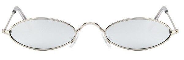 Cute Black Round Sunglasses – Vintage Oval Small Metal Frame Women's