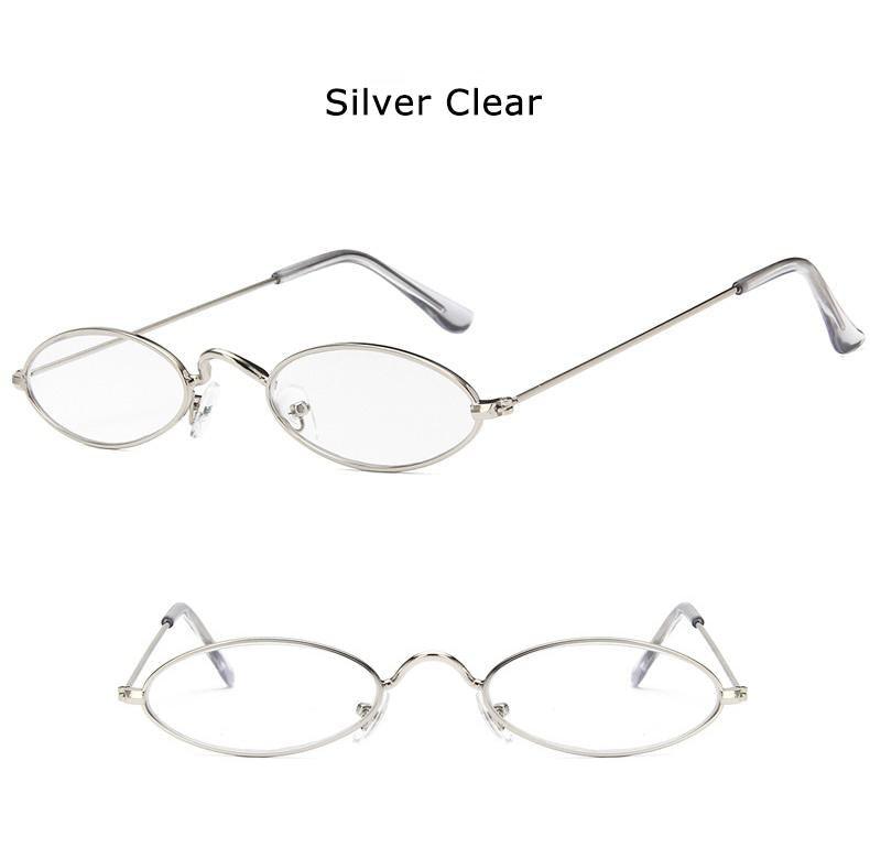 Cute Black Round Sunglasses – Vintage Oval Small Metal Frame Women's