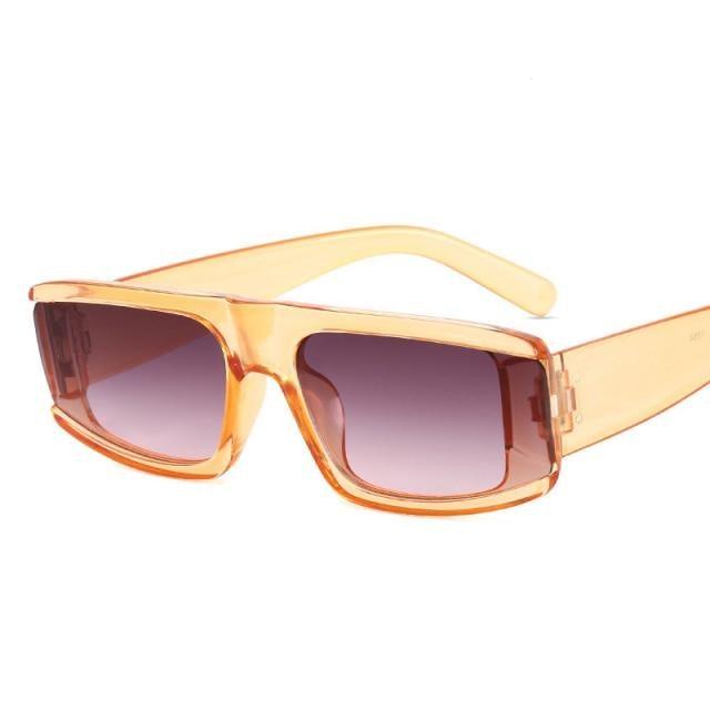 Vintage Rectangle Sunglasses for Women – Colorful Retro