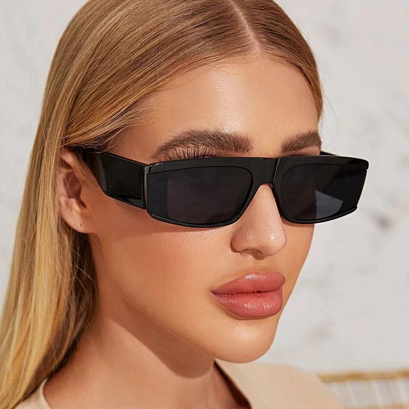 Vintage Rectangle Sunglasses for Women – Colorful Retro