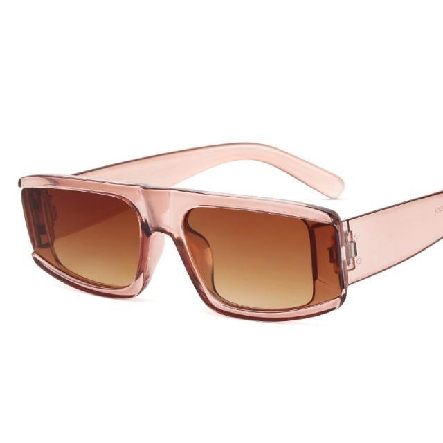 Vintage Rectangle Sunglasses for Women – Colorful Retro