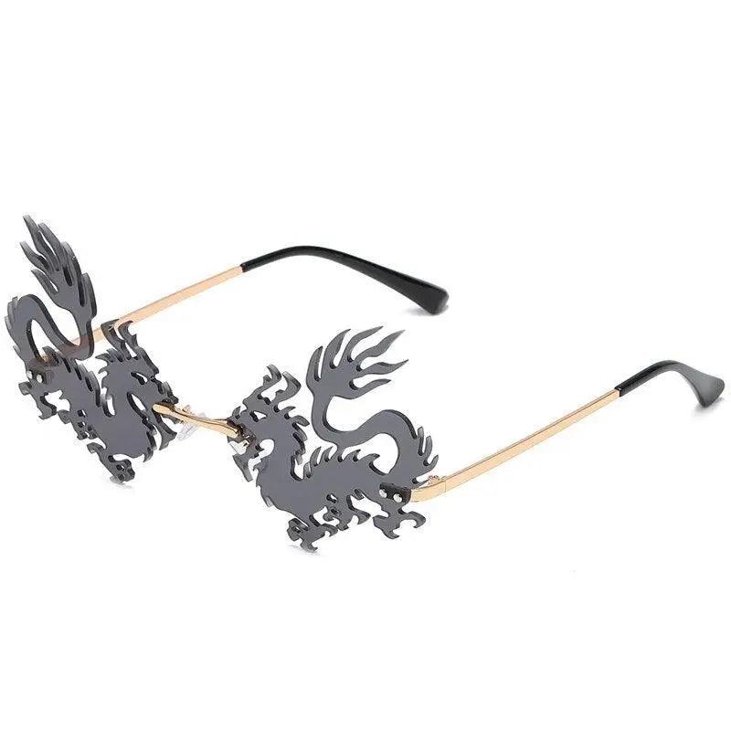 Elegant Rimless Sunglasses – Unisex Bold Color UV400