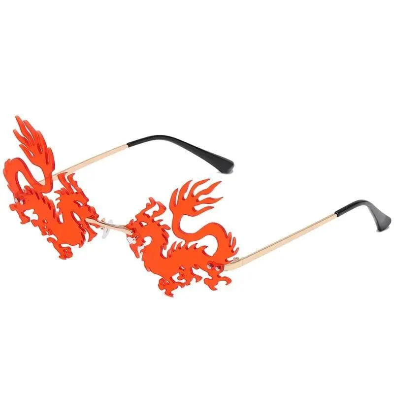 Elegant Rimless Sunglasses – Unisex Bold Color UV400