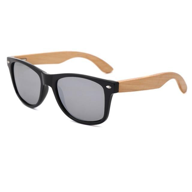 Round Bamboo Wood Sunglasses Unisex – Retro Mirror