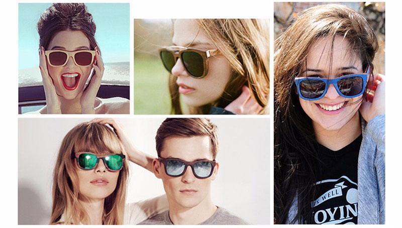 Round Bamboo Wood Sunglasses Unisex – Retro Mirror