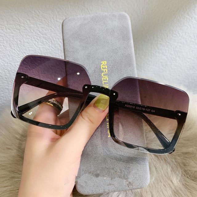 Oversized Square Sunglasses for Women – UV400 Fashion