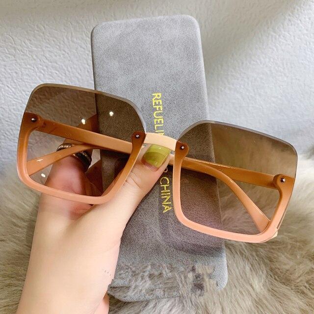 Oversized Square Sunglasses for Women – UV400 Fashion