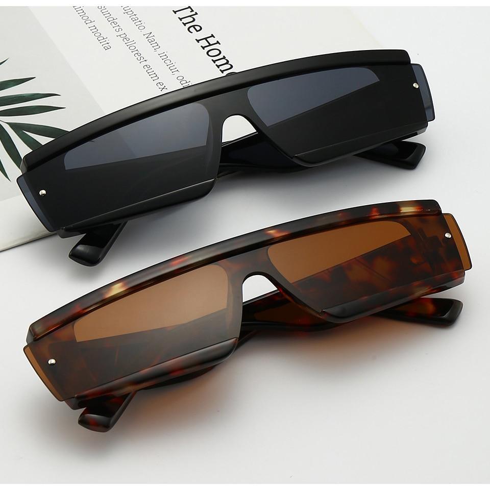 90s Chunky Rectangle Sunglasses – Square Frame Unisex Shades