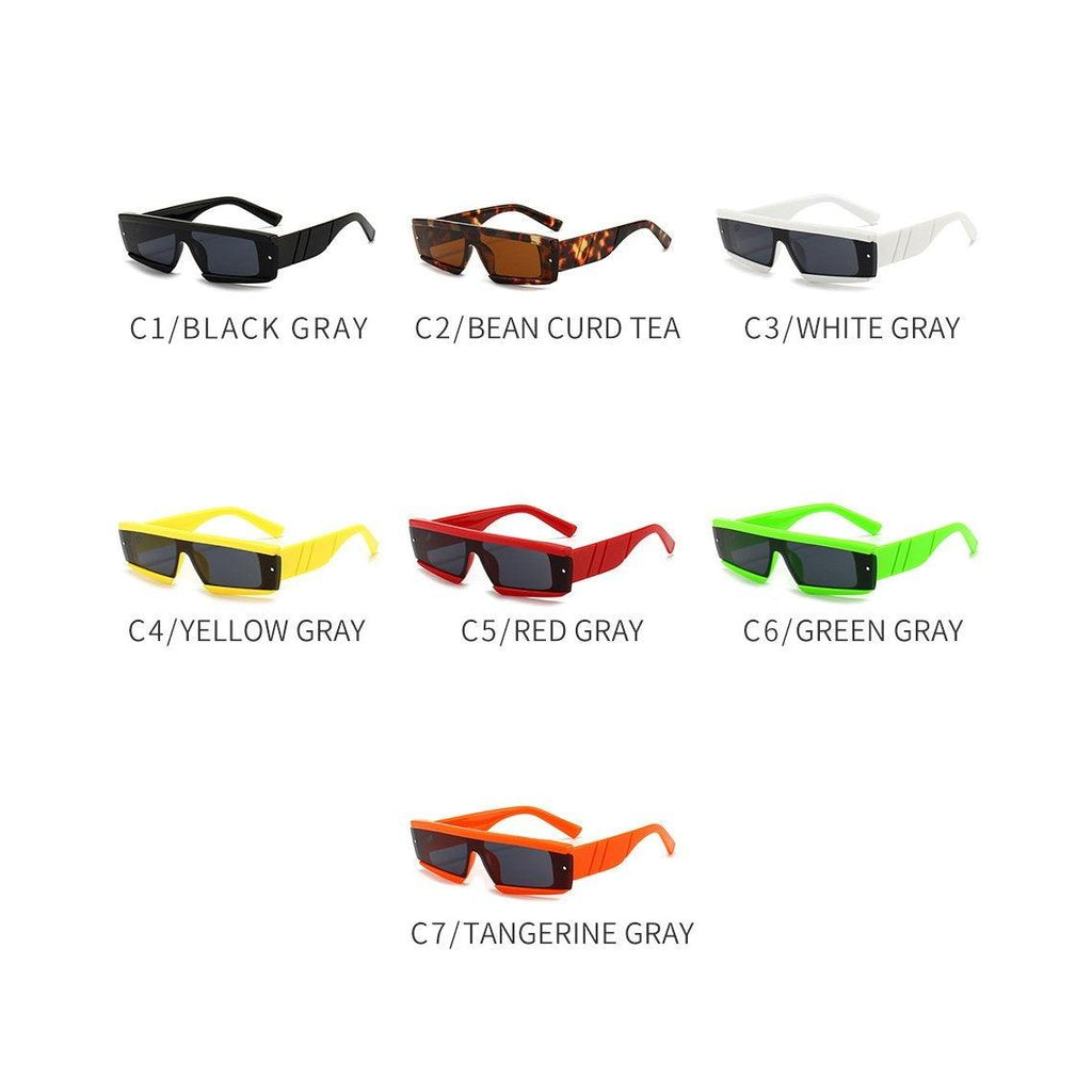 90s Chunky Rectangle Sunglasses – Square Frame Unisex Shades
