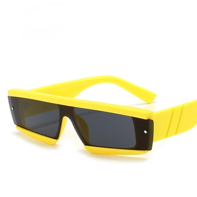 90s Chunky Rectangle Sunglasses – Square Frame Unisex Shades