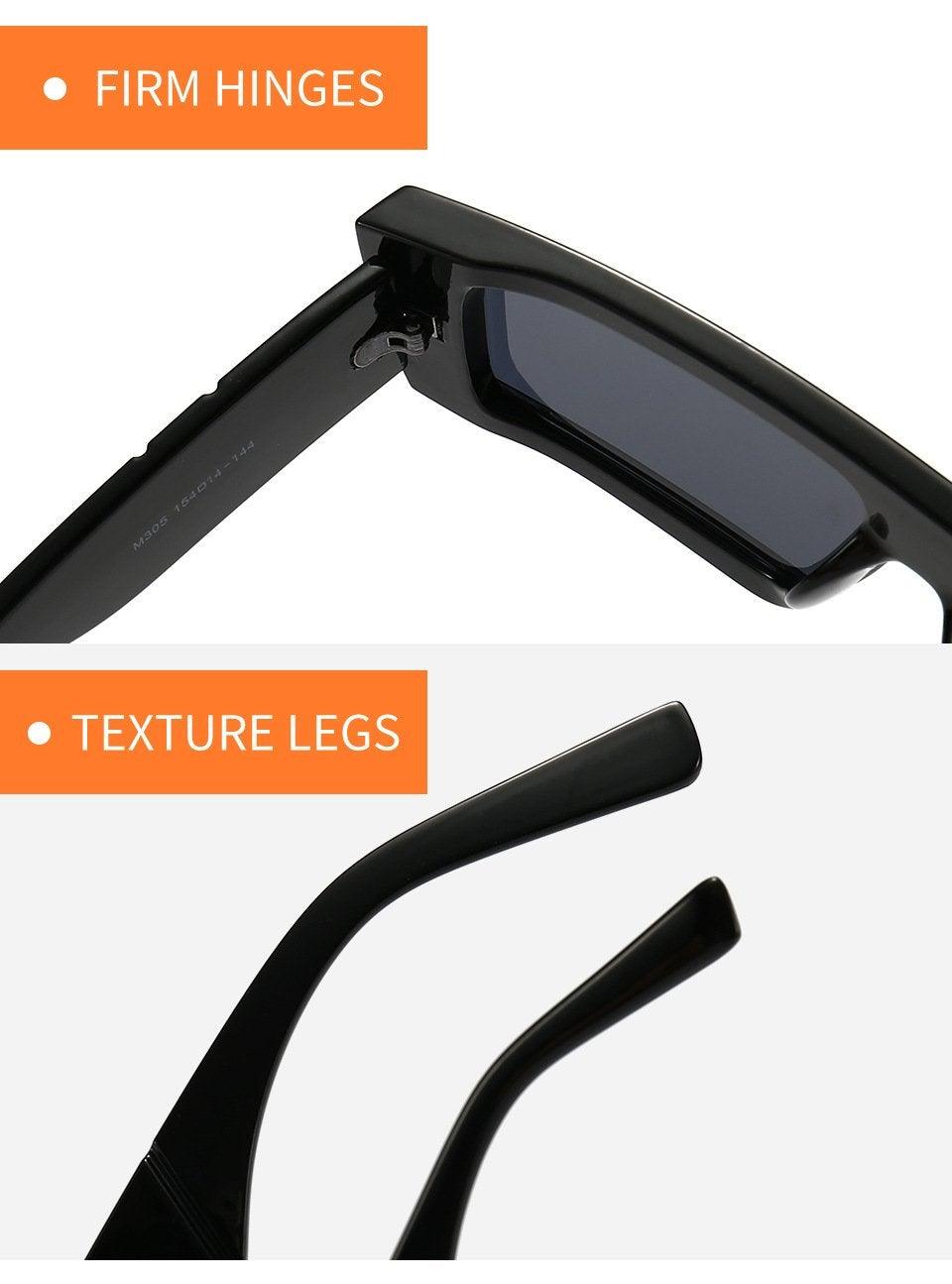 90s Chunky Rectangle Sunglasses – Square Frame Unisex Shades