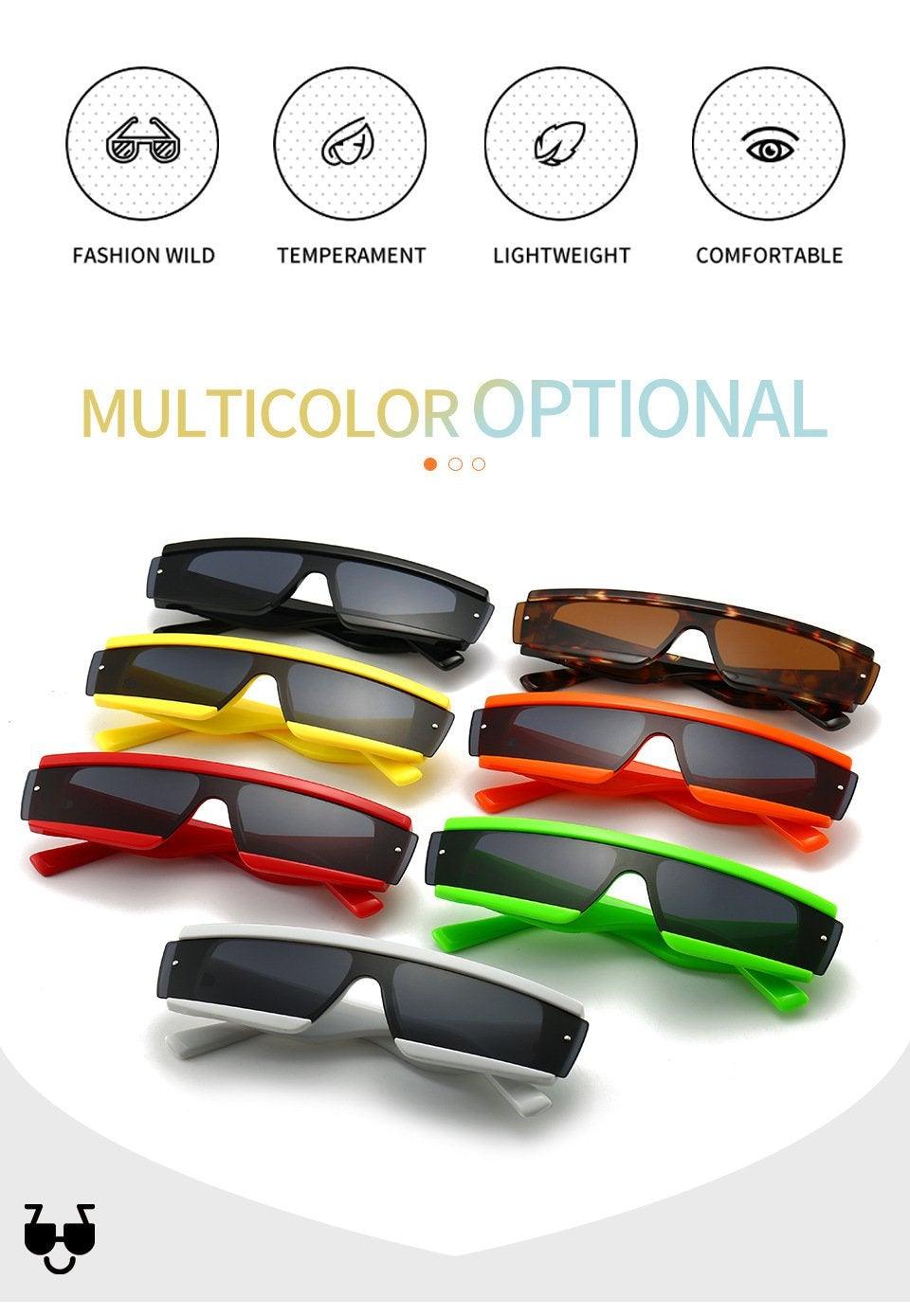 90s Chunky Rectangle Sunglasses – Square Frame Unisex Shades