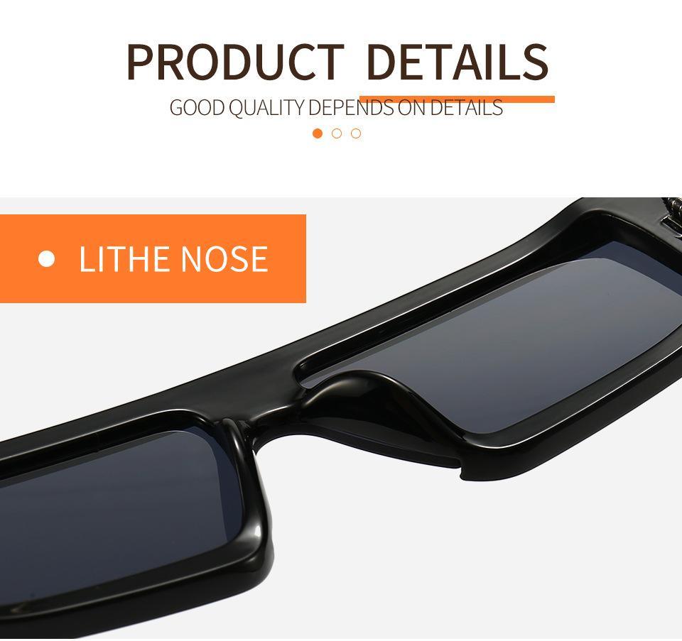 90s Chunky Rectangle Sunglasses – Square Frame Unisex Shades