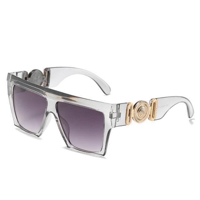 Flat Top Oversized Square Sunglasses – Vintage Women