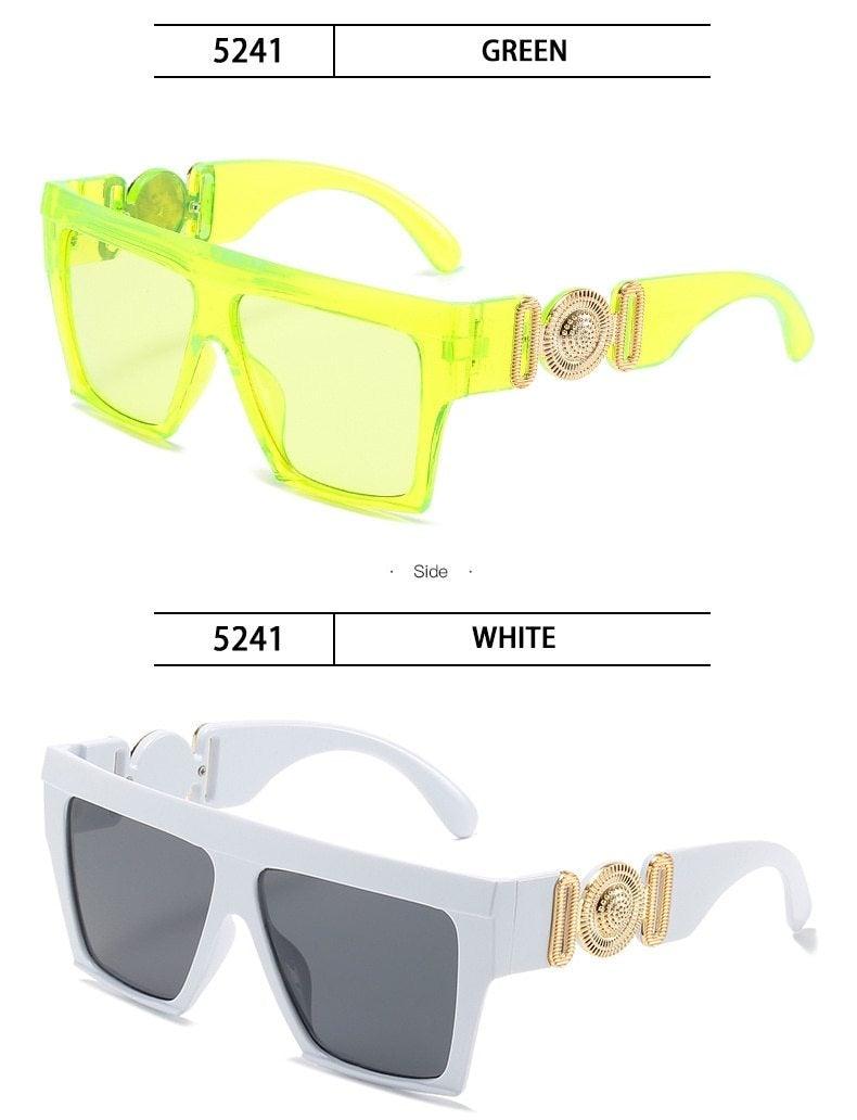 Flat Top Oversized Square Sunglasses – Vintage Women