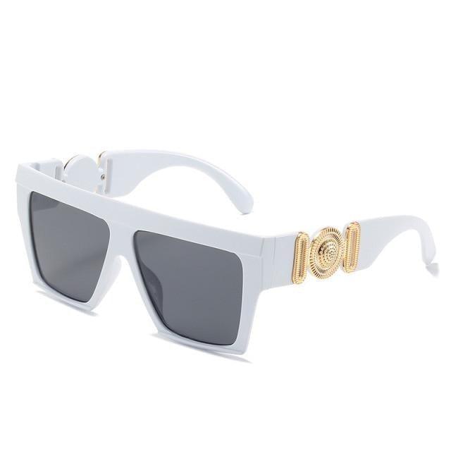 Flat Top Oversized Square Sunglasses – Vintage Women
