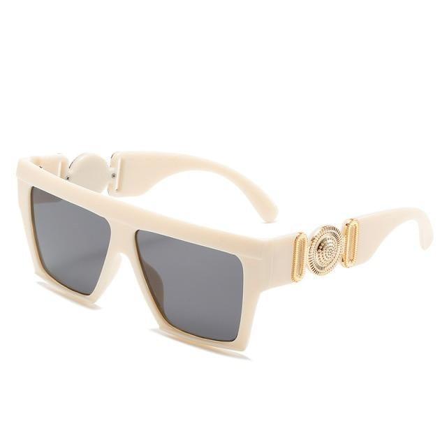 Flat Top Oversized Square Sunglasses – Vintage Women