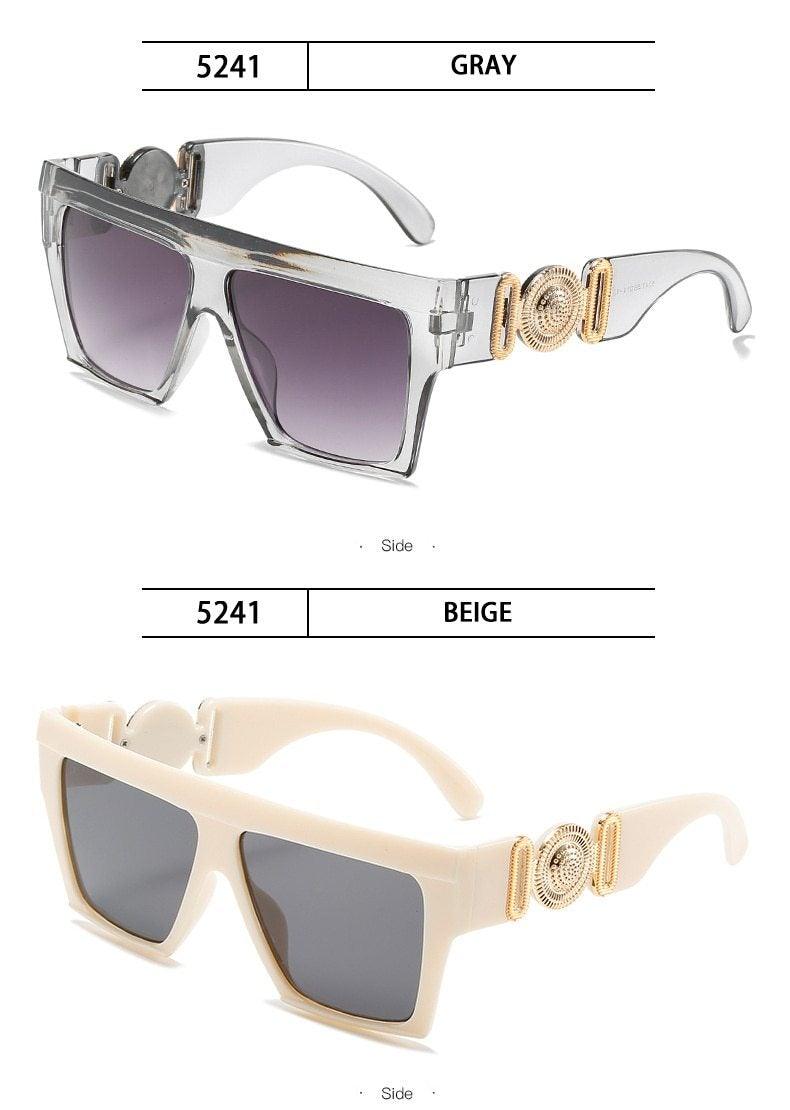 Flat Top Oversized Square Sunglasses – Vintage Women