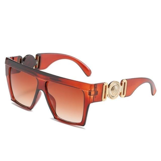 Flat Top Oversized Square Sunglasses – Vintage Women