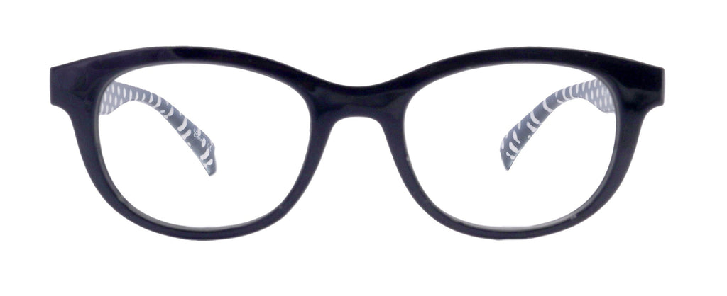 Premium Reading Glasses, High End Readers, Magnifying Eyeglasses, (BLACK Translucent) (Round)  NY Fifth Avenue