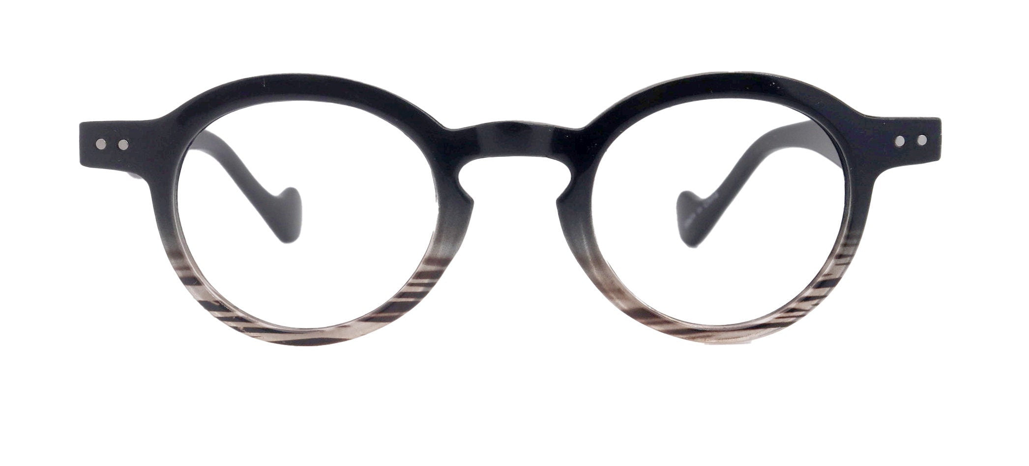 Orlando (Premium) Reading Glasses, High End Readers (Black)  (Round) Magnifying Eyeglasses, Optical, NY Fifth Avenue