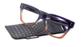 Ravello Line Bifocal Premium Reading Glasses, High-End Readers +1.25 to +3.50 Magnifying, Fashion Square (Blue, Orange) NY Fifth Avenue