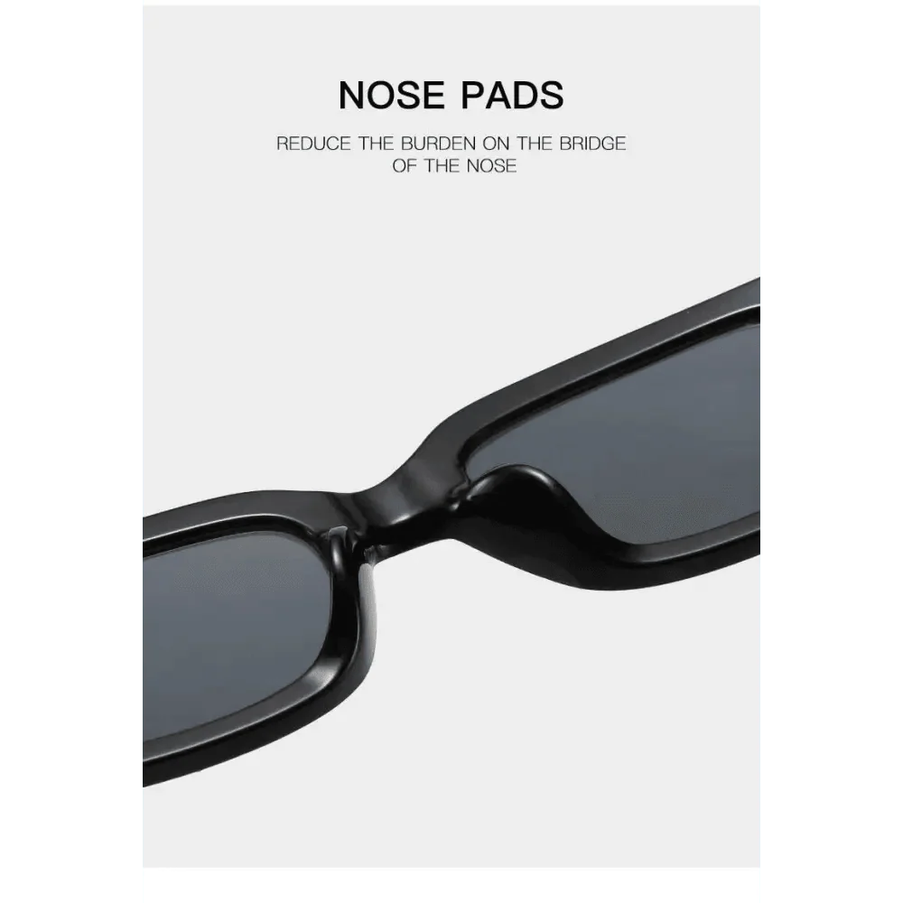 Retro Small Rectangle Sunglasses for Women