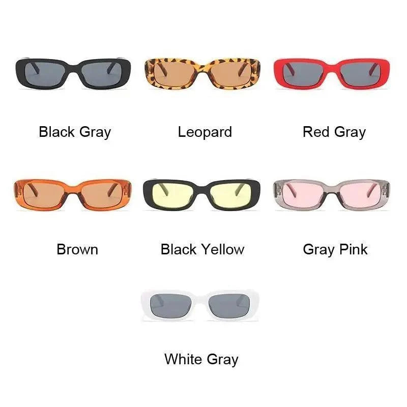 Retro Small Rectangle Sunglasses for Women