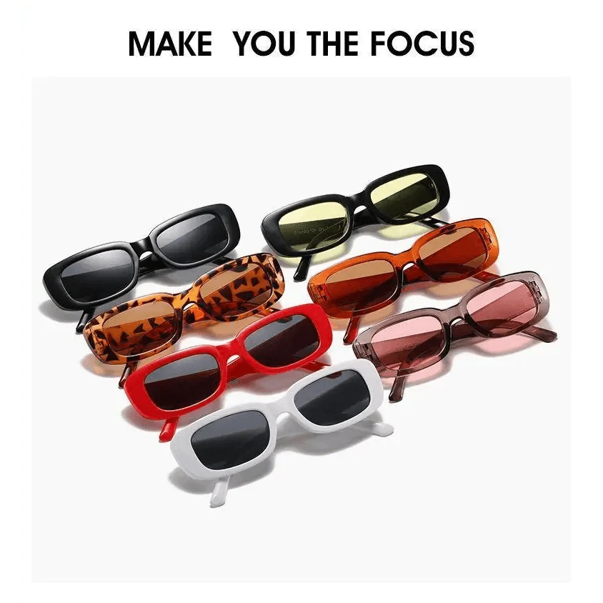 Retro Small Rectangle Sunglasses for Women