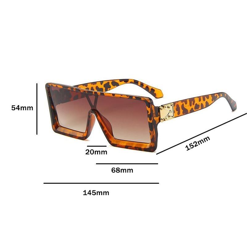 Oversized Square Sunglasses for Women – Black & White