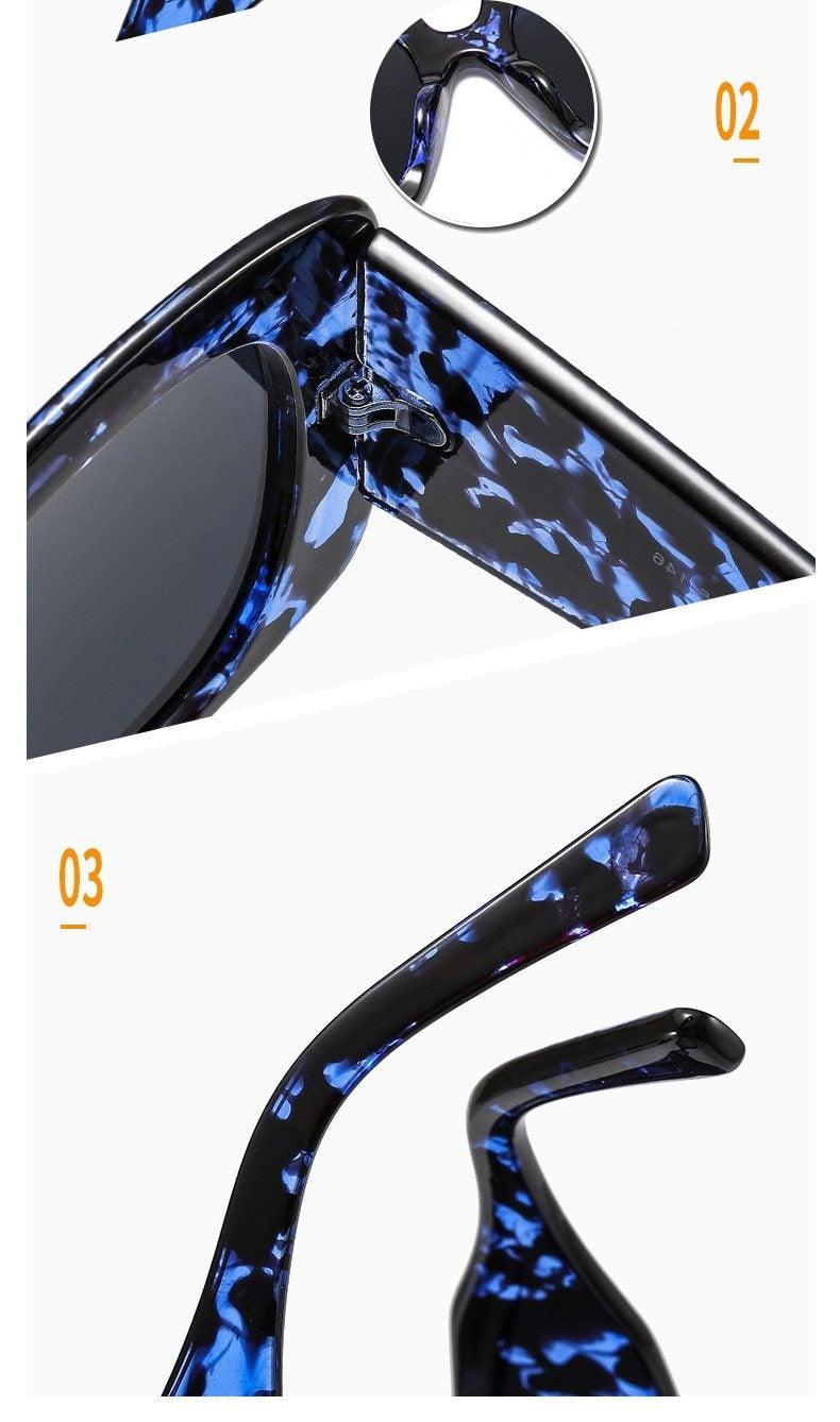 Oversized Leopard Square Sunglasses – Gradient Brown