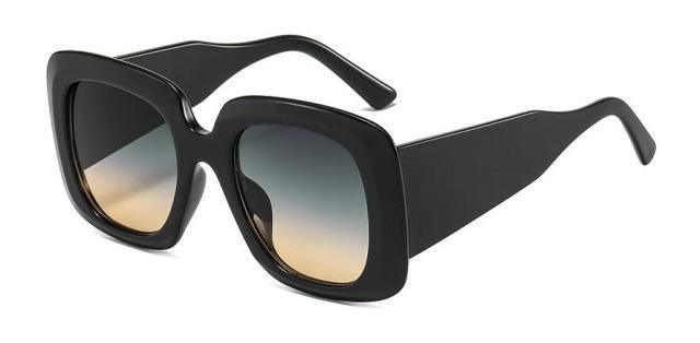Oversized Leopard Square Sunglasses – Gradient Brown