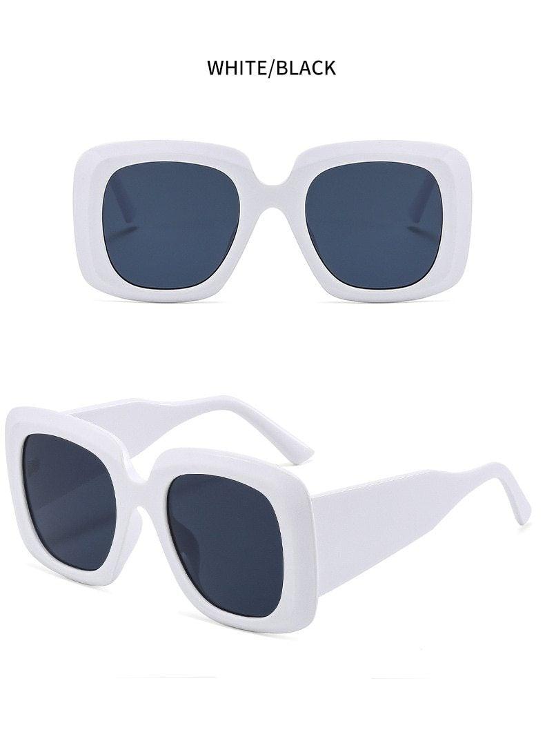 Oversized Leopard Square Sunglasses – Gradient Brown