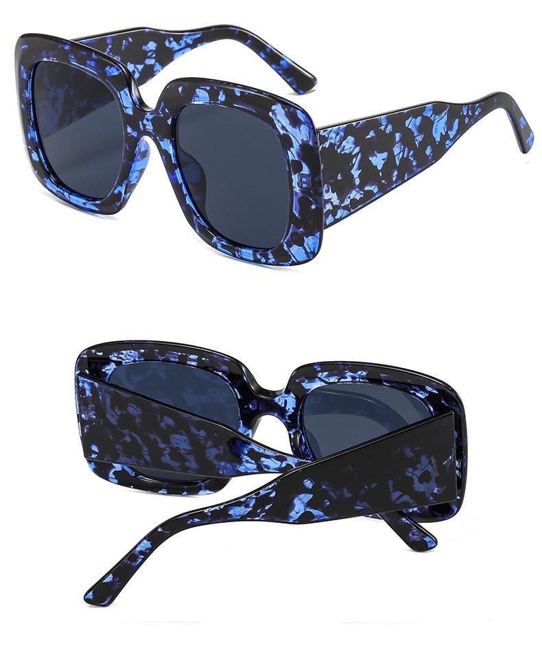 Oversized Leopard Square Sunglasses – Gradient Brown