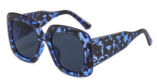 Oversized Leopard Square Sunglasses – Gradient Brown