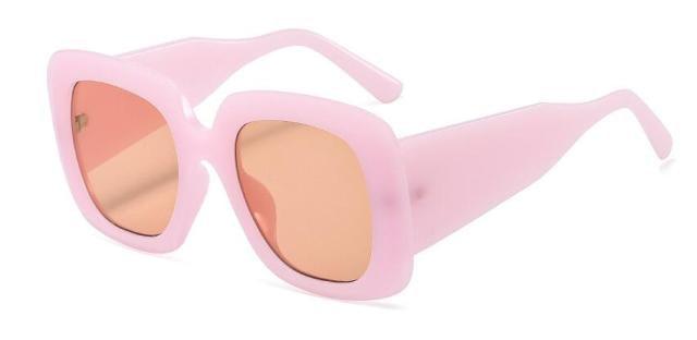 Oversized Leopard Square Sunglasses – Gradient Brown