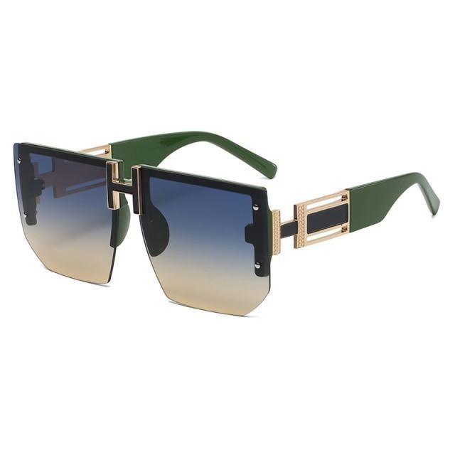 Rimless Oversized Square Sunglasses for Women – Vintage