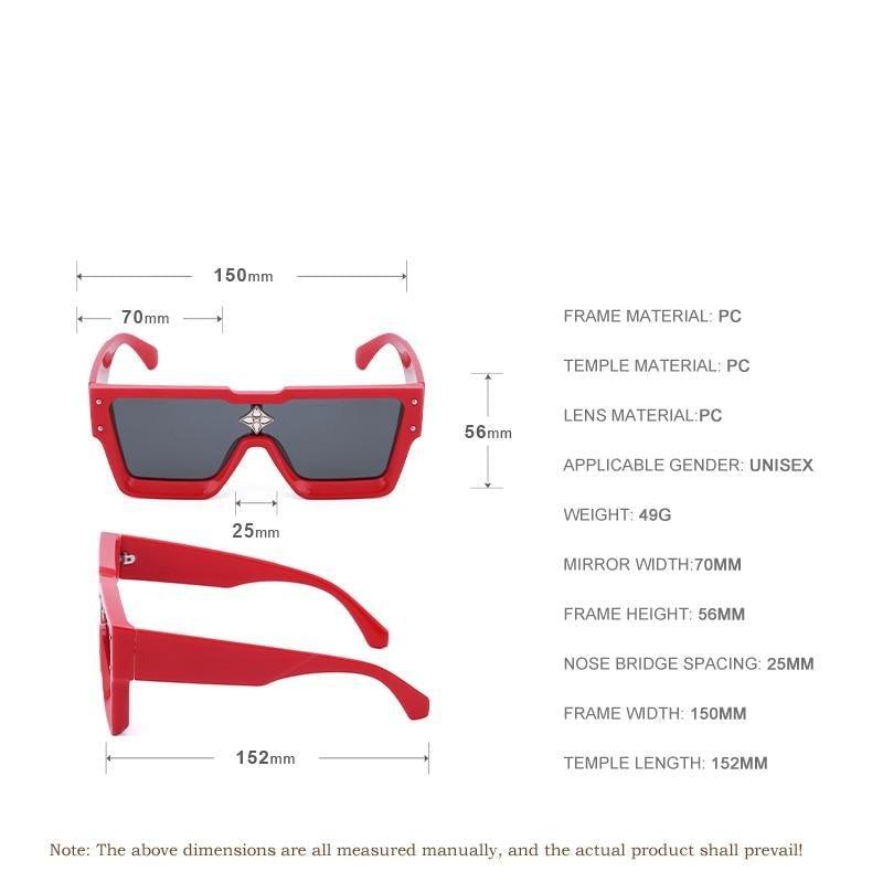 Oversized Square Sunglasses – Large Silver Mirror Frame Women's