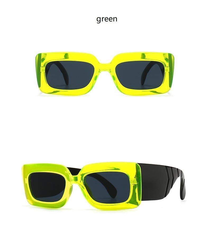 Oversized Square Sunglasses – Snake Pattern Frame Unisex