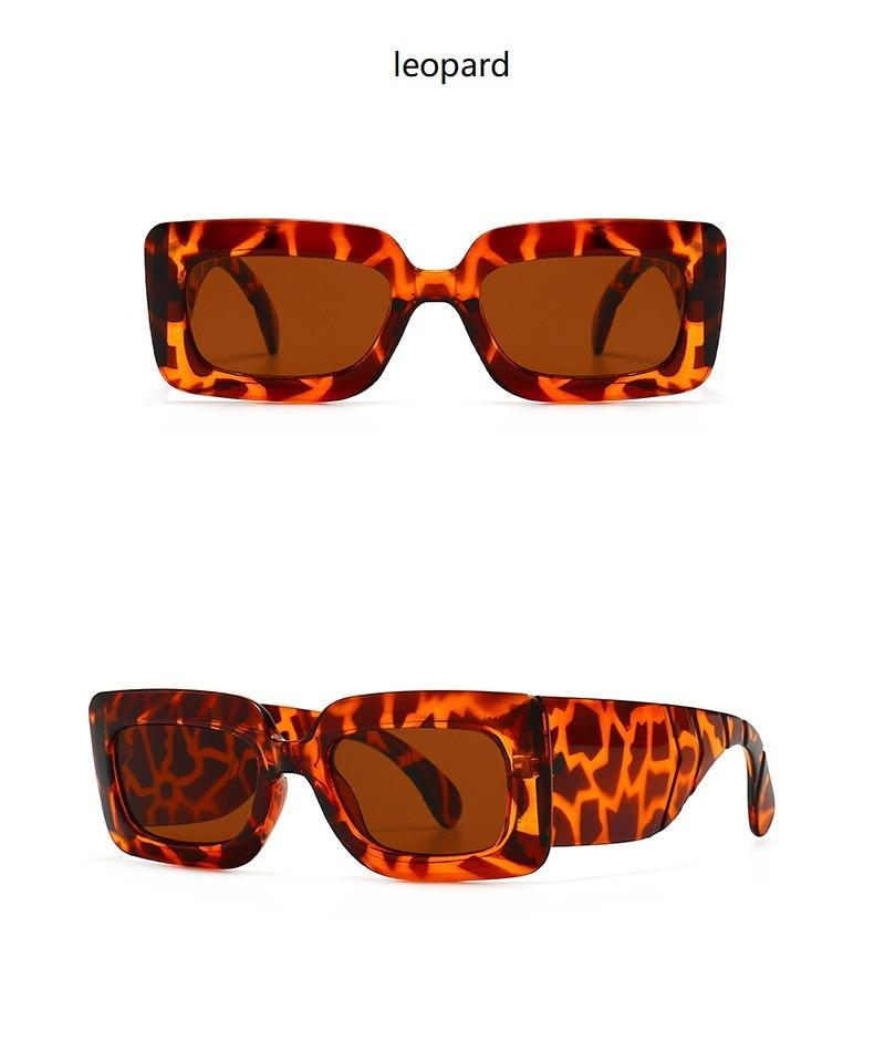 Oversized Square Sunglasses – Snake Pattern Frame Unisex