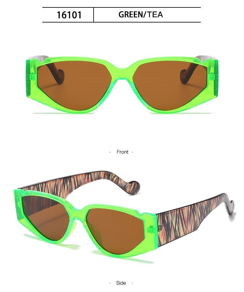 Polarized Oversized Cat Eye Sunglasses – Colorful Retro Triangle Frame