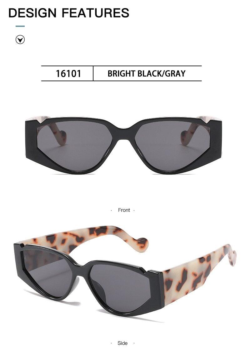 Polarized Oversized Cat Eye Sunglasses – Colorful Retro Triangle Frame