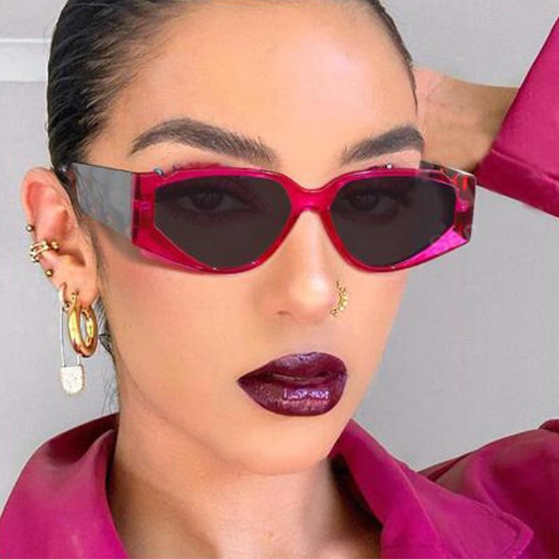 Polarized Oversized Cat Eye Sunglasses – Colorful Retro Triangle Frame