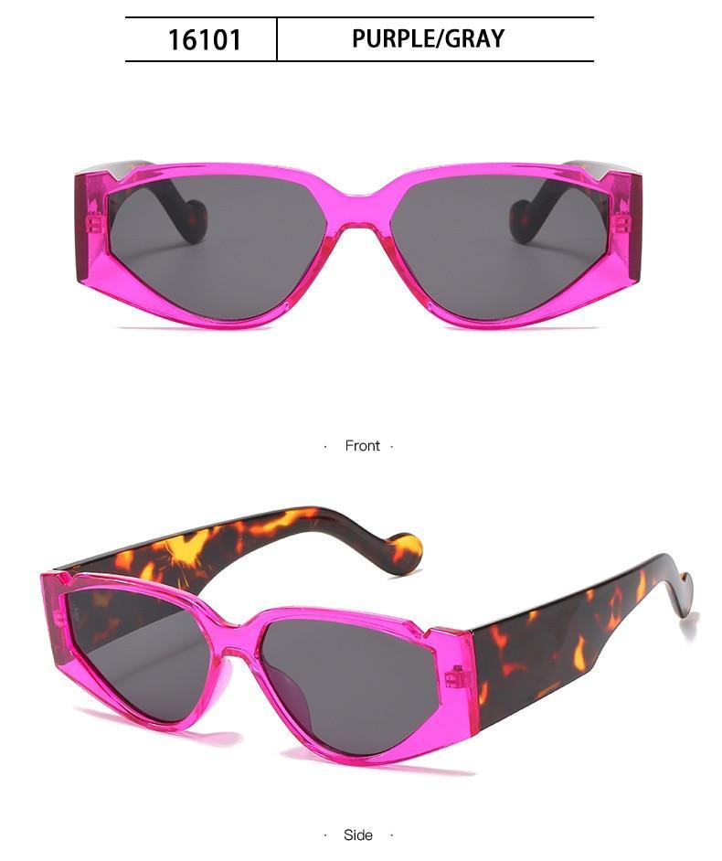 Polarized Oversized Cat Eye Sunglasses – Colorful Retro Triangle Frame
