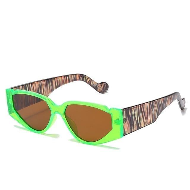 Polarized Oversized Cat Eye Sunglasses – Colorful Retro Triangle Frame
