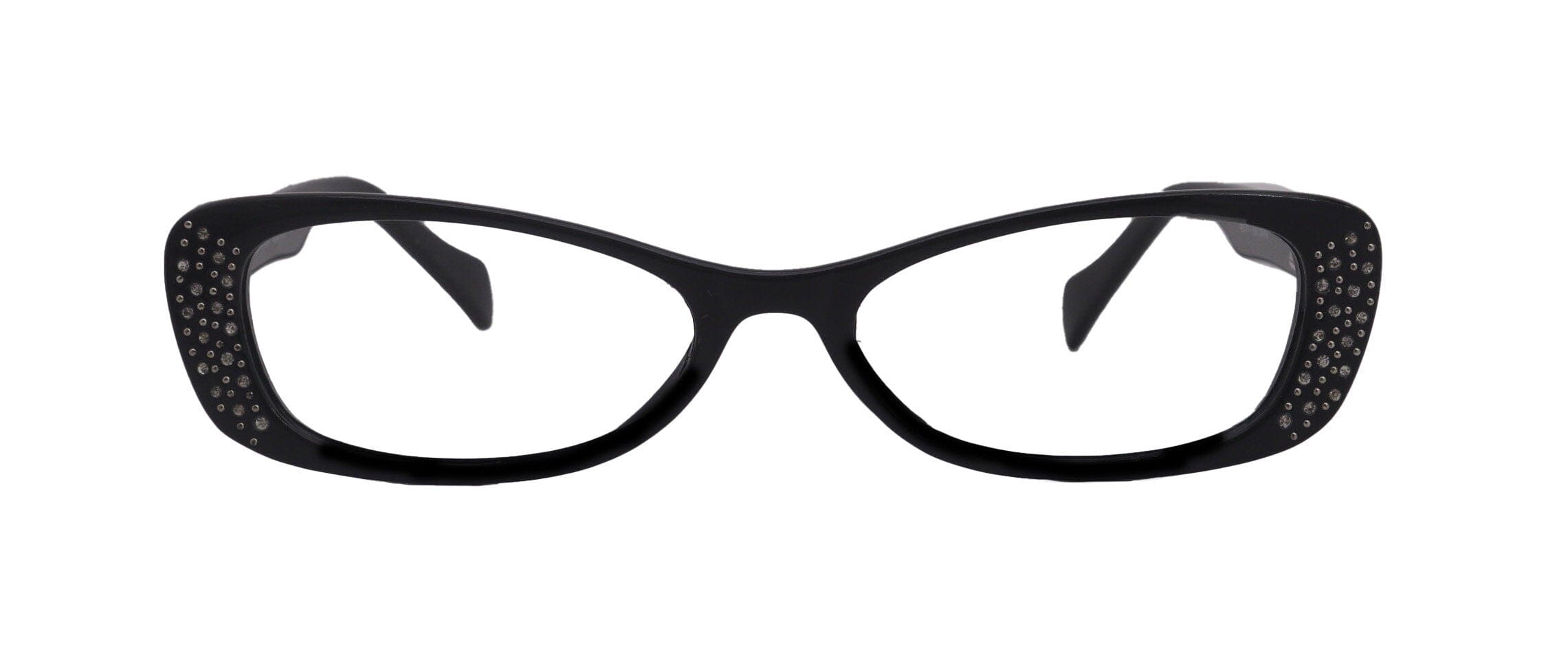 Premium Reading Glasses High End Reading Glass,  Small Frame Black  +1.25 to +3.00 magnifying glasses, Cat Eye. optical Frames
