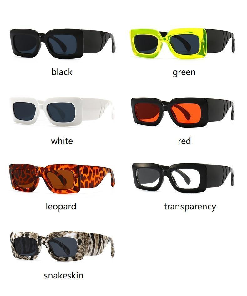 Oversized Square Sunglasses – Snake Pattern Frame Unisex