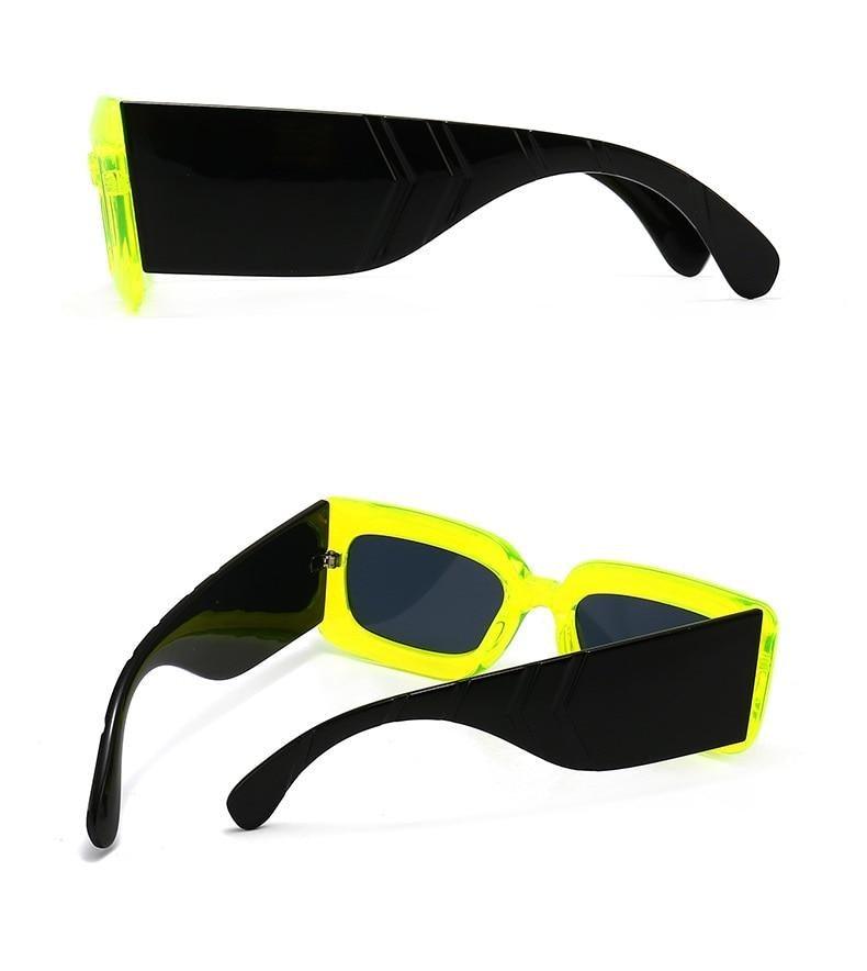 Oversized Square Sunglasses – Snake Pattern Frame Unisex
