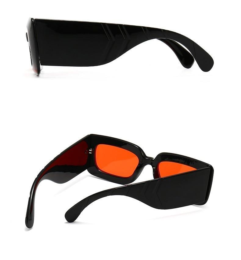 Oversized Square Sunglasses – Snake Pattern Frame Unisex