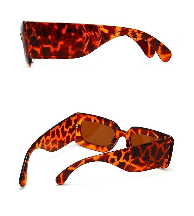Oversized Square Sunglasses – Snake Pattern Frame Unisex